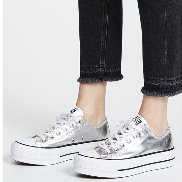 converse lift silver